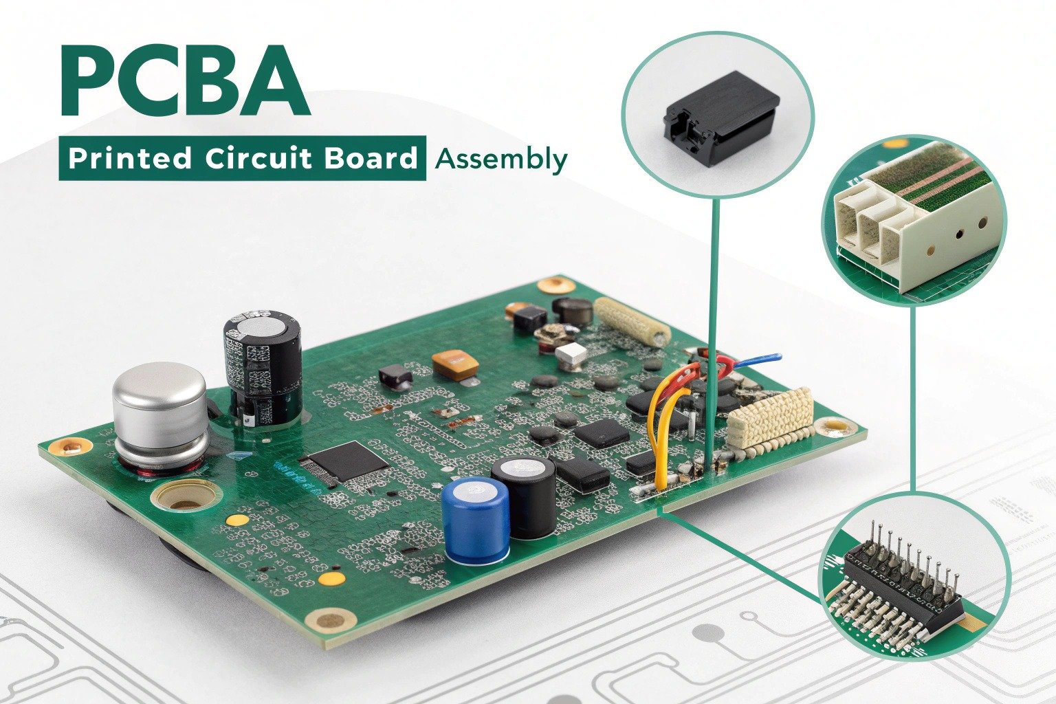 PCBA process: mounting and soldering electronic components like resistors, capacitors, and chips onto a bare PCB to create a fully functional circuit board for modern electronics and industrial machinery.