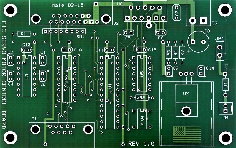 Diagram of a printed circuit board showing FR-4 base material, copper traces, and electronic component layout for signal routing and power distribution